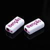 Opaque White Acrylic Beads MACR-N012-06-3