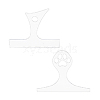 DICOSMETIC 2Pcs 2 Styles Transparent Acrylic Router Templates DIY-DC0002-74-8