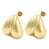 Rack Plating Brass Heart Stud Earrings EJEW-P242-01G-1