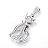 316 Surgical Stainless Steel Kitten Pendants STAS-F085-07AS-2