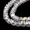 Electroplate Transparent Glass Beads Strands GLAA-C029-03A-01-4