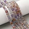 Natural Purple Phantom Quartz Purple Lodolite Quartz Beads Strands G-L644-D01-6mm-1