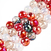 4 Strands Electroplate Glass Bead Strands GLAA-PA0001-09A-1