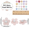 Polyester Satin with Plastic Pearl Flower DIY-WH0542-16-2