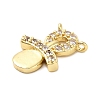 Brass Micro Pave Cubic Zirconia Pendants KK-L229-51G-2