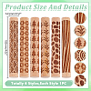 6Pcs 6 Styles Wooden Rolling Pin BAKE-HY0001-01A-2