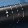 Anti-Tarnish Rhodium Plated 925 Sterling Silver Cable Chains Necklace for Women STER-I021-05P-4