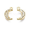 Brass Micro Pave Clear Cubic Zirconia Charms ZIRC-T015-003G-NF-3