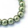 Baking Painted Pearlized Glass Pearl Round Bead Strands HY-Q003-6mm-49-2