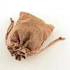 Polyester Imitation Burlap Packing Pouches Drawstring Bags ABAG-R004-18x13cm-03-2