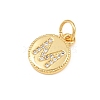 Brass Micro Pave Clear Cubic Zirconia Charms CU-CBA56CE-12G-M-2