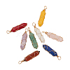 8Pcs 8 Style Natural Gemstone Pendants G-CJ0001-44-3