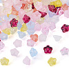 150Pcs 10 Colors Baking Paint Transparent Glass Beads GLAA-TA0004-37-3