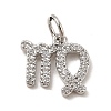 Brass Micro Pave Cubic Zirconia Charms KK-E077-02P-06-1