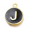 Brass Enamel Pendants KK-H103-02J-G-1
