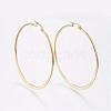 304 Stainless Steel Big Hoop Earrings EJEW-F105-14G-1