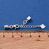 925 Sterling Silver Curb Chain Extender STER-G039-04A-S-3