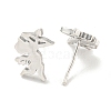 Rack Plated Cupid Angel Brass Stud Earrings for Women EJEW-Z048-05P-2