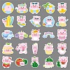 50Pcs Pig PET Waterproof Stickers PW-WG4848F-01-4