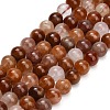 Natural Red Hematoid Quartz Beads Strands G-G475-A01-8mm-2