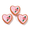 Handmade Heart Lampwork Beads Strands LAMP-P069-04B-06-2