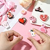 10Pcs 10 Styles Valentine's Day theme Food Grade Eco-Friendly Silicone Focal Beads SIL-YW0001-33-5