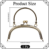 1Pc Flower Iron Kiss Lock Purse Frame Handle PURS-CN0001-08-2
