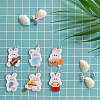 24Pcs 6 Styles Music Theme Opaque Resin Pendants RESI-FH0001-50-4