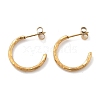 304 Stainless Steel C-Shaped Stud Earrings EJEW-R017-04G-01-3