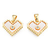 Natural Freshwater Shell Charms KK-N233-414-3