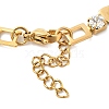 304 Stainless Steel Rhinestone Cup Chain Bracelets for Women BJEW-F488-26A-G-2