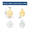 Unicraftale 20Pcs 2 Colors 304 Stainless Steel Pendants STAS-UN0053-70B-3