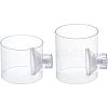 SUPERFINDINGS 2Pcs 2 Styles Transparent Acrylic Aquarium Shrimp Food Feeder Tube AJEW-FH0001-40-1