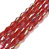 Baking Painted Glass Beads Strands DGLA-D001-01-2