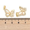 Brass Micro Pave Cubic Zirconia Pendants KK-U043-28G-3