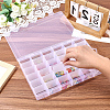 36 Grids Transparent Plastic Adjustable Dividers Boxes with Hinged Lid CON-PA0001-08-3