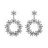 Alloy Rhinestone Stud Earrings PW-WG7C7B7-06-1