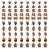 125G Gradient Color Transparent Glass Beads GLAA-TA0003-58C-1