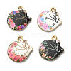 40Pcs 4 Styles Alloy Enamel Pendants ENAM-CJ0004-06-7