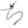 Heart 304 Stainless Steel Micro Pave Clear Cubic Zirconia Pendant Necklaces for Women NJEW-D288-03P-4