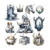 20Pcs 10 Styles Witch Theme PET Self Adhesive Decorative Stickers PW-WG64482-05-1