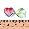 Gradient Color Baking Paint Transparent Glass Beads DGLA-N005-08-3