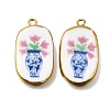 Fruit & Floral & Animals Printed Handmade Porcelain Pendants STAS-Z207-01G-07-1