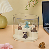 2-Tier ABS Plastic with PET Minifigures Display Cases CON-WH0095-145-4