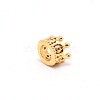 Brass Micro Pave Cubic Zirconia Beads ZIRC-WH0002-02G-2