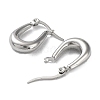 304 Stainless Steel Oval Hoop Earrings for Women EJEW-P234-09P-2