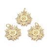 Brass Micro Pave Clear Cubic Zirconia Pendant Settings For Enamel ZIRC-Q023-11G-2