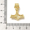 Rack Plating Brass Micro Pave Cubic Zirconia Pendants KK-Z086-65G-02-3