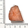 Raw Rough Natural Dyed Quartz Crystal Pendants G-G895-05S-03-3