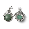 Natural Green Aventurine Pendants G-P498-01P-07-2